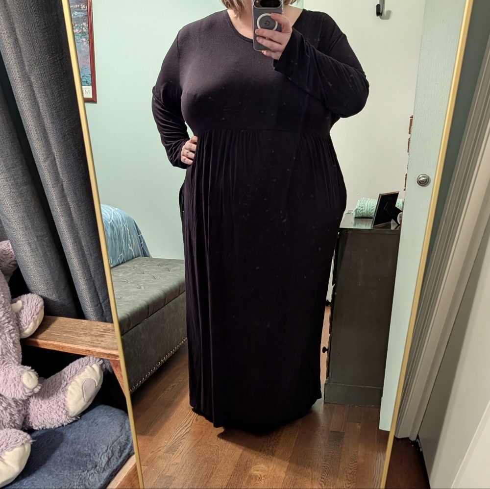 Elegant Black Long Sleeve Dress